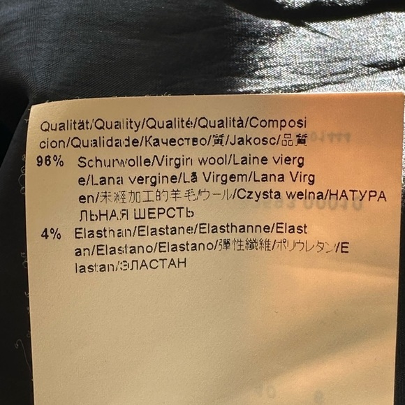 HUGO BOSS Juicy Wool Blazer Navy Blue One Button Tailored Career Wear Size 6 - Picture 15 of 16